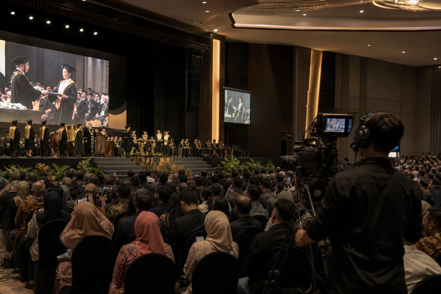 Produksi multi-camera pada upacara wisuda